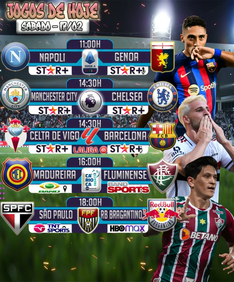 Jogos de Futebol em 17 de Fevereiro de 2024
